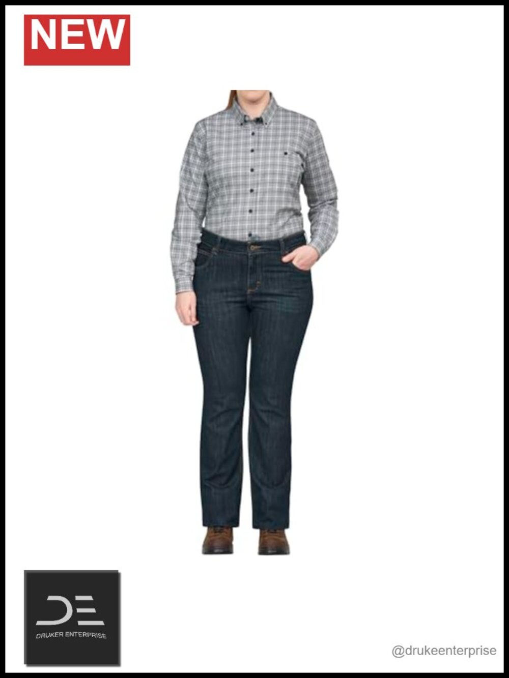 Flame Resistant Women's Straight Leg Stretch Jeans CAT2